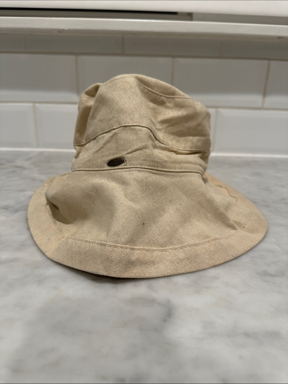 Scala Beige Canvas Bucket Hat SPF 50